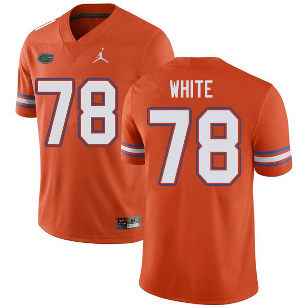 Jordan Brand Men #78 Ethan White Florida Gators College Football Jerseys Sale-Orange